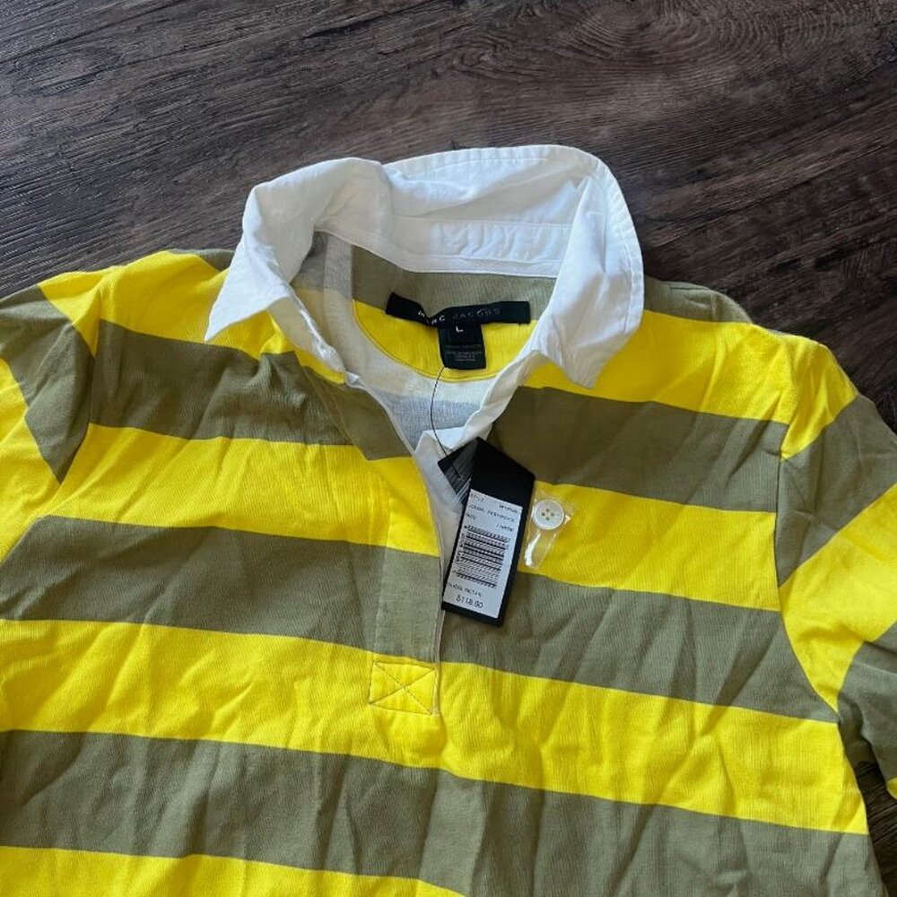 New Marc Jacobs Prep Club Polo Crew Collar Shirt Long Large